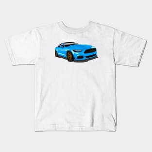 Ford S550 Mustang grabber blue tuned Kids T-Shirt